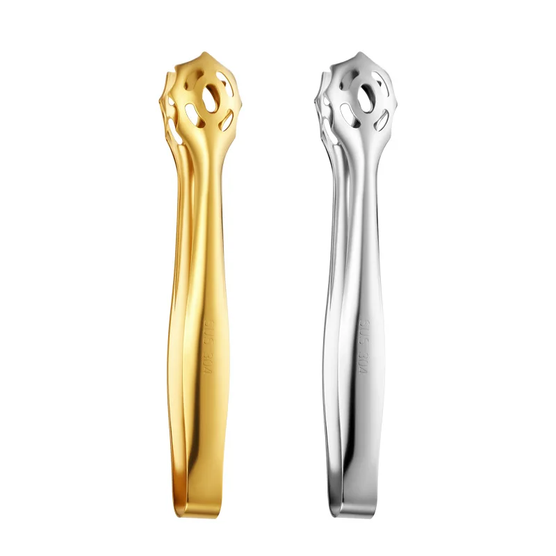 100pcs Stainless Steel Clip Ice Tong Bread Food BBQ Clip Barbecue Ice Clamp Tool Bar Kitchen Accessories