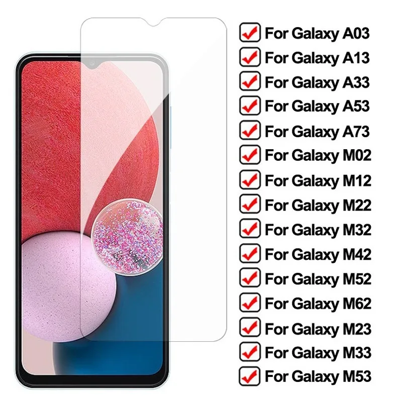 

Защитное стекло для Samsung Galaxy A03, A13, A33, A53, A73, M23, M33, M53, Защита экрана для Samsung A02, A12, A22, A32, A52, A72, стекло