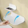 Foldable Wall Mounted Storage Rack Saves Space, No Need for Perforated Phone Holder, Storage Tray, Bathroom Manager 2