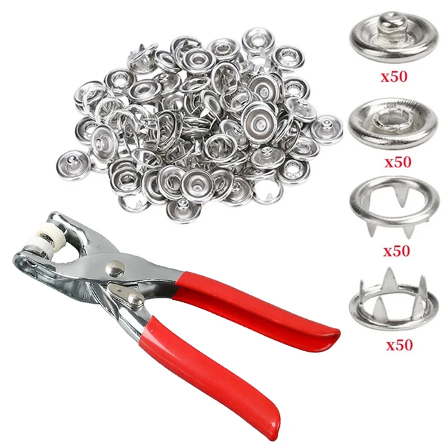Plier Tool 50pcs Metal Snap Button - Tool 50pcs Metal Snap Button Fastener  Diy - Aliexpress