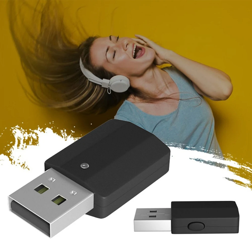 2 in 1 USB Bluetooth 5.0 Wireless Computer Adapter Audio Receiver Transmitter Dongles For Laptop Earphone