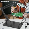 Toolour 5X 10X Magnifying Glass with Light and Stand 3 Lighting Dimmable Magnifier Soldering Magnifying Glass for DIY Close Work 1