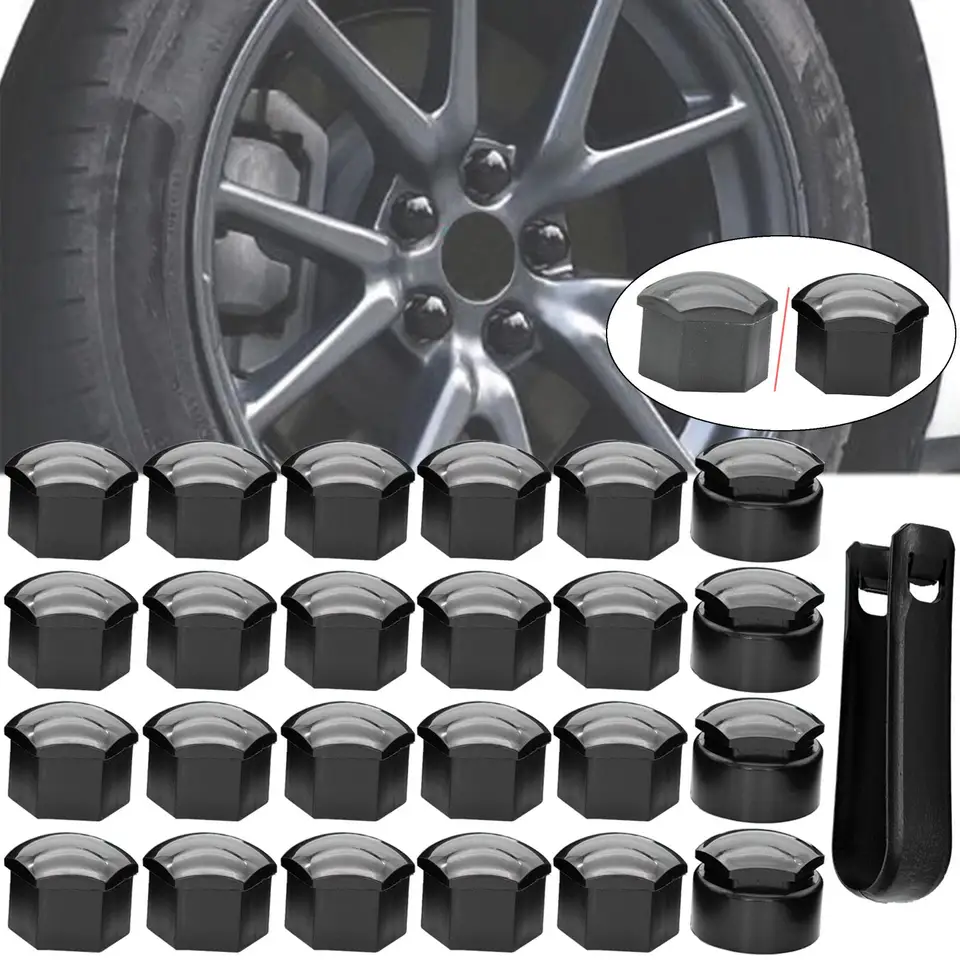Set 20 Coperchi Antipolvere Per Dadi Ruota 17mm - Grigio, In Nylon PA66. Protezione Antigraffio, Antiruggine E Antifurto. Universali Per Auto.