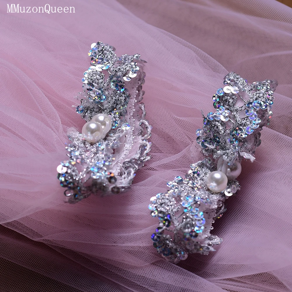 TOPQUEEN Braut-Hochzeitsschal, elegant, schulterfrei, formeller DIY-Schal mit Pailletten und Perlen, abnehmbare lange Ärmel, Mm04 – Detail 17