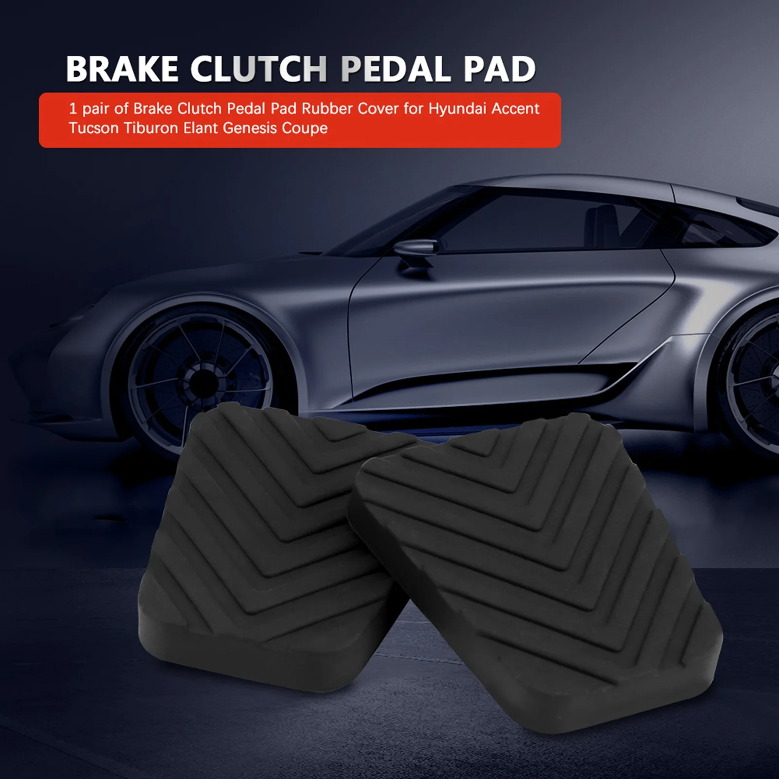 1 Pair Of Auto Brake Clutch Pedal Rubber Pad For Accent Tucson Tiburon 3282536000
