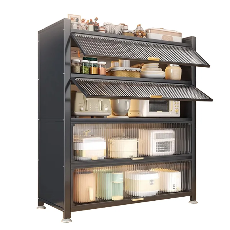 ตู้เก็บของกันฝุ่นเหล็กกล้า กันน้ำ ทนน้ำมัน สำหรับจัดระเบียบห้องครัว ดีไซน์ประหยัดพื้นที่สำหรับใช้ในบ้าน 1