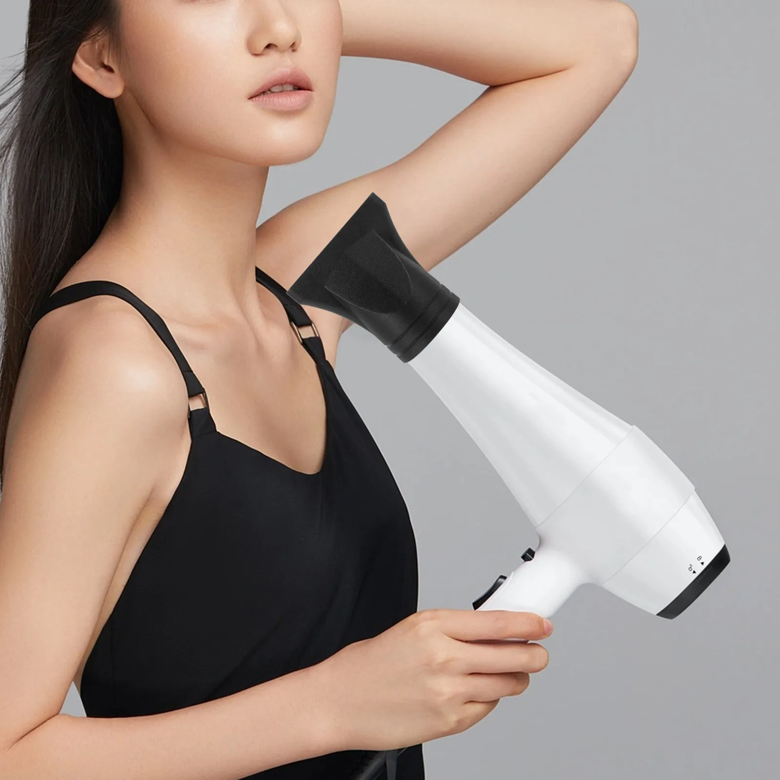 3Pcs 헤어 드라이어 노즐 검정색 플라스틱 나일론 고온 방지 스타일링 도구 블로우 드라이어 디퓨저 부착물