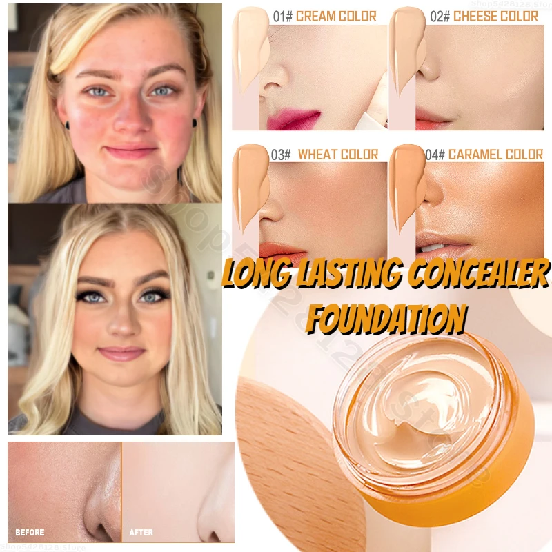

Long-lasting Concealer Without Taking Off Makeup Waterproof Moisturizing Brightening Light Thin Docile Liquid Foundation 9ml