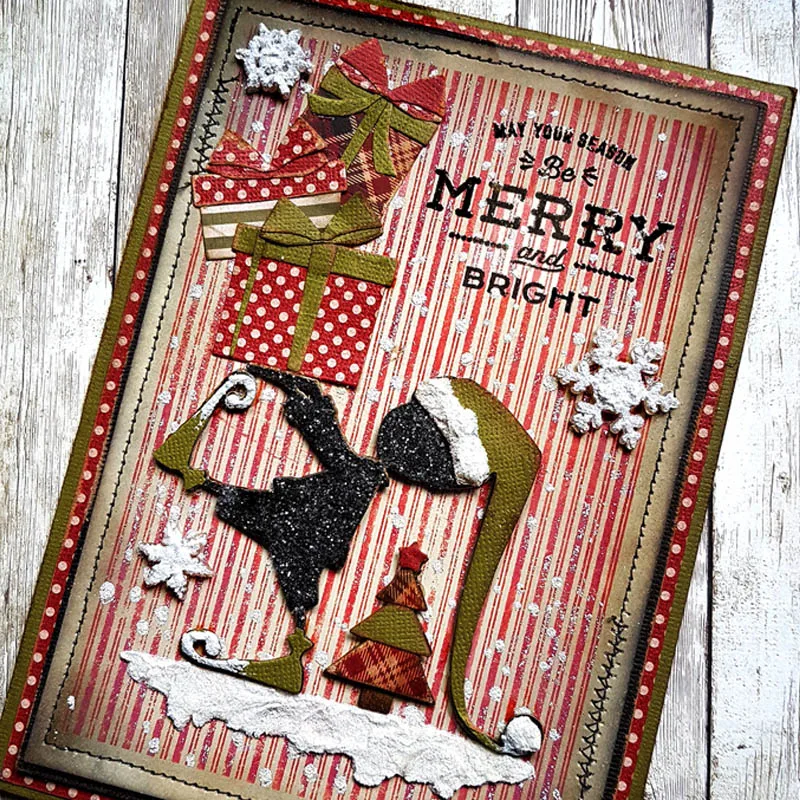 AIUII Matrices De Découpe En Métal Pour Porte D'entrée Pour Scrapbooking, Album Papier, Carte De Noël, Artisanat, Décoration