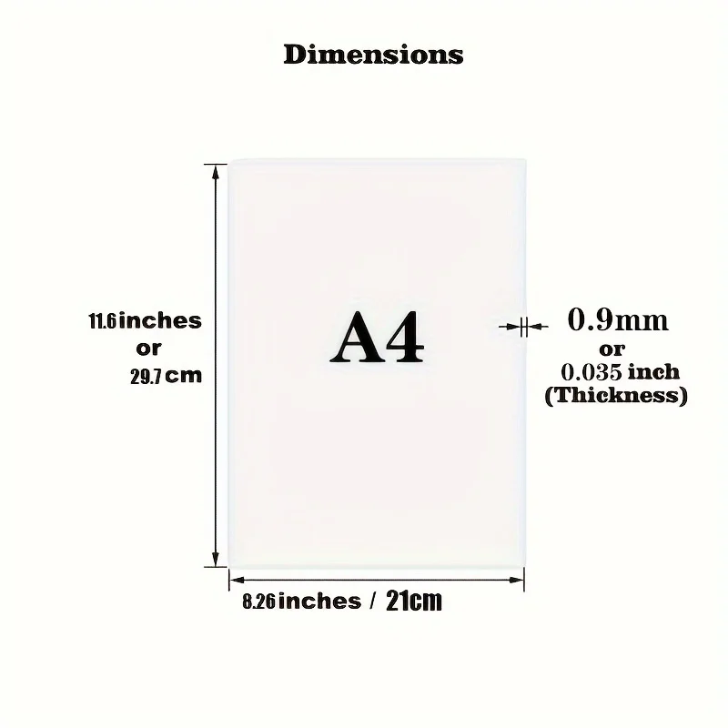 Acrylic Party Decorations A4 transparent plexiglass picture frame glass replacement hand-painted palette DIY painted board blessing decoration thickness
