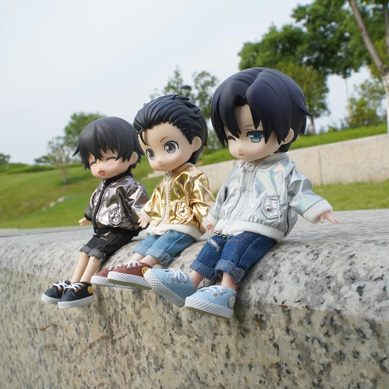 OB11 Baby Accessories Clothes for Baby Laser Bar Sets T-Shirts Jackets and Jeans Furniture for Dolls 1/12 Cool Anime Toys - 5