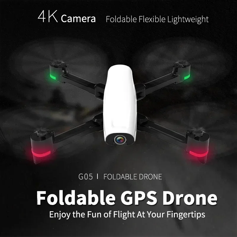 

Remote Control Aircraft Toy Folding Quadcopter G05 New Gps Drone With4k Hd Shooting 5g Signal Frequency Extensible Sd Card