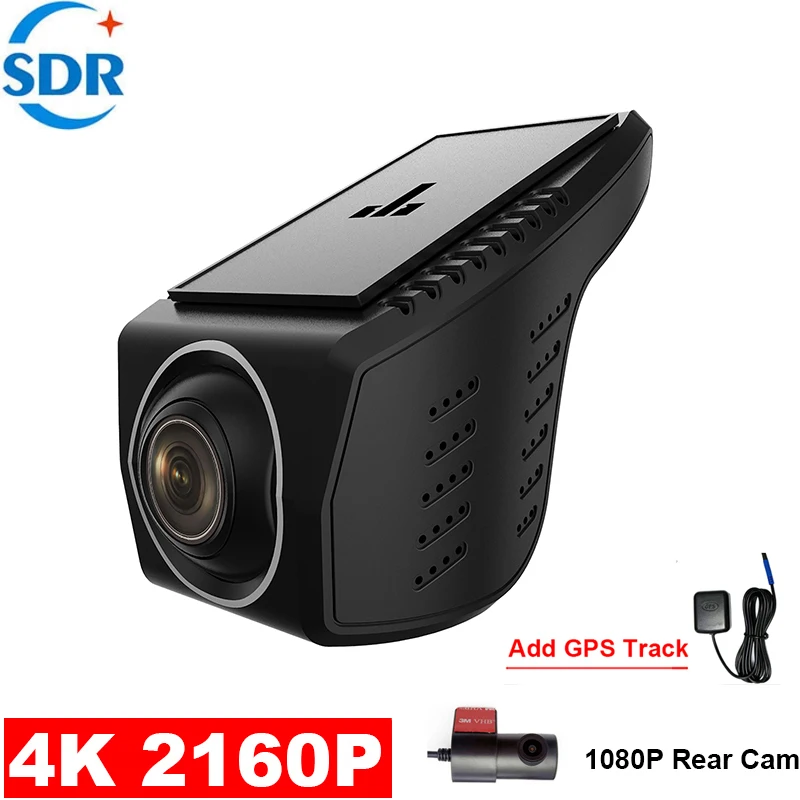 4K GPS Track Dashcam Universal 2160P UHD Car Camera Recorder,Power