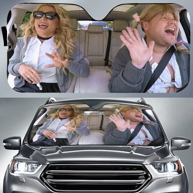 Britney Carpool Karaoke Sonne Schatten auto sonnenschirm auto teile auto  auto sonnenblende auto windschutzscheibe auto teile - AliExpress