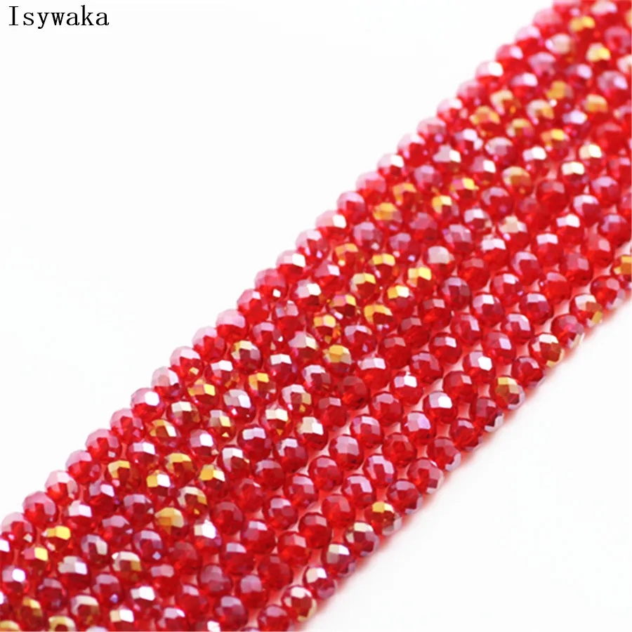 Ink Blue Faceted Crystal Glass Rondelle Beads for Jewelry Making - 170pcs, 2mm