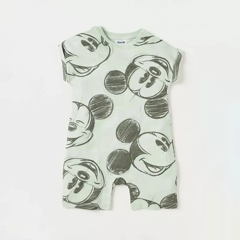 2Pcs Mickey Mouse Printed Baby Rompers Cute Simba Print Infant Onepiece Summer Newborn Boy Girl Clothes 5