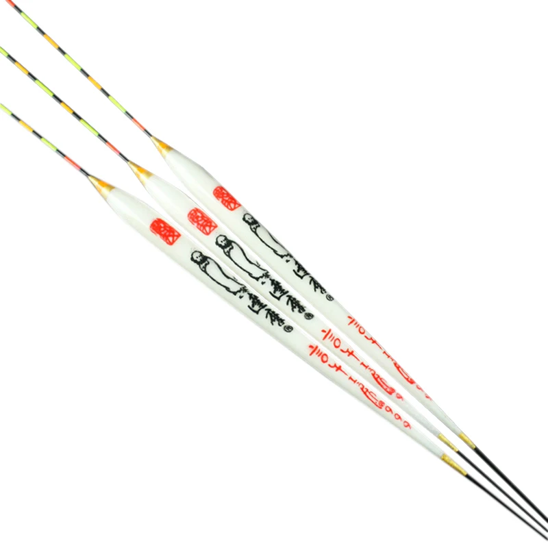 Balkan Wood Floating Fish Float Eye-Catching Crucian Carp Thicker Sensitive Eye-Catching Day And Night Dual-Use