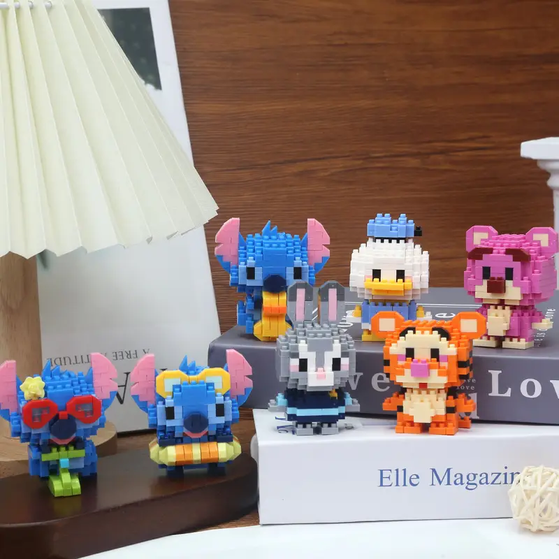 Disney 214 style Winnie LinaBell StellaLou Building Blocks Princess Cartoon Figrues Bricks Children's Assembly Toys Model Gift - Image 6