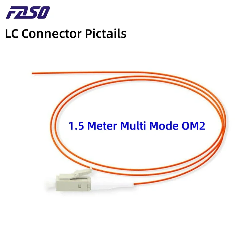 50pcs 1.5 Meter LC UPC Fiber Optic Pictails Patch Cord Cable Multi Mode OM2 0.9mm LSZH Jacket UPC Fiber Optic Pigtails fiber patch cable lc to lc om3 10gb gigabit multi mode jumper duplex 50 125 lszh fiber optic cord for sfp transceiver 3 meter