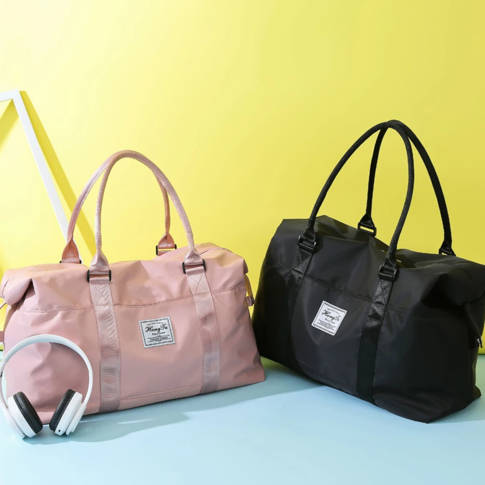 Carry On Travel Fitness Tote Bags Nylon Waterproof Sports For Women Large Capacity Storage Luggage Portable One Shoulder Handbag