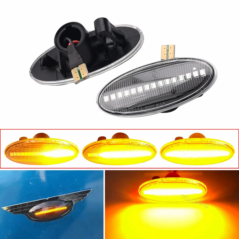 2X Amber Dynamic Side Marker Sequenziale Blinker Light Per Smart Per Four W453 Per Renault Koleos Master Per Vauxhall Movano Mk2