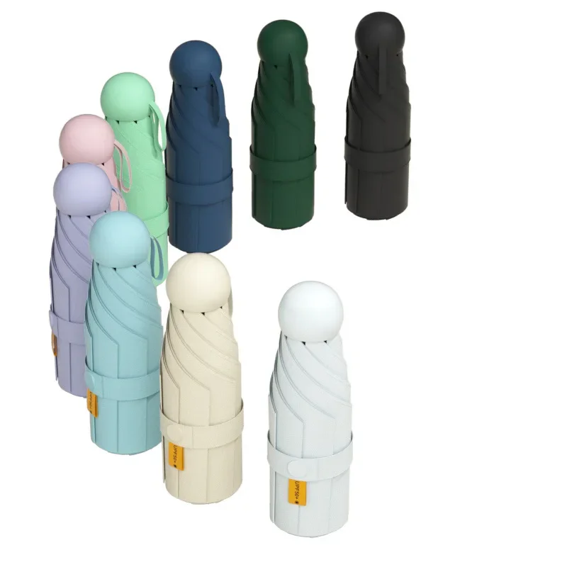 Portable Compact Summer Mini Umbrella: Anti-UV, Windproof, Dual-Use Sunshade & Parasol