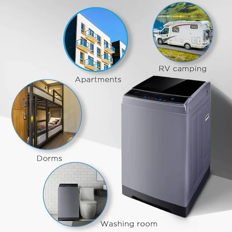 COMFEE’ 1.6 Cu.ft Portable Washing Machine, 11lbs Capacity Fully Automatic Compact Washer with Wheels 5