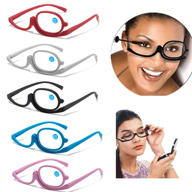 Lunettes de lecture de maquillage anti-lumière bleue, lunettes  grossissantes, presbytes, dioptrie + 1.0, + 1.5, + 2.0 à + 4.0, rotation -  AliExpress