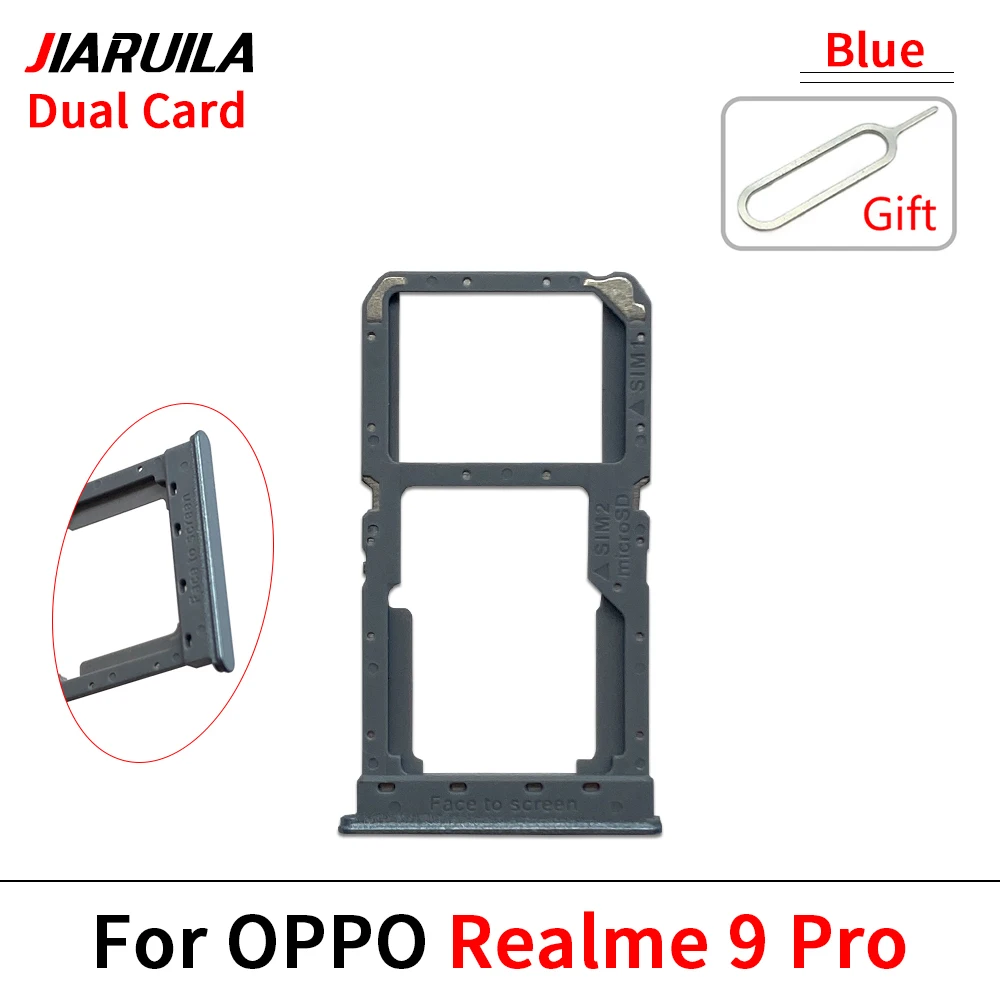 Oppo, Realme 9 Pro, C3, C15, C31용 듀얼 마이크로 SIM 카드 슬롯 트레이 홀더, SD 카드 리더 교체 부품