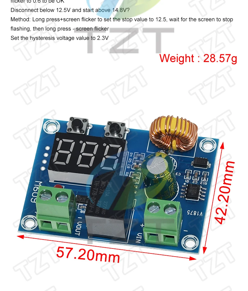 TZT 1/2/5PCS XH-M609 DC 12V-36V Ladegerät Modul Spannung Überentladung Batterie Schutz Präzise Unterspannung Bord – Detail 6