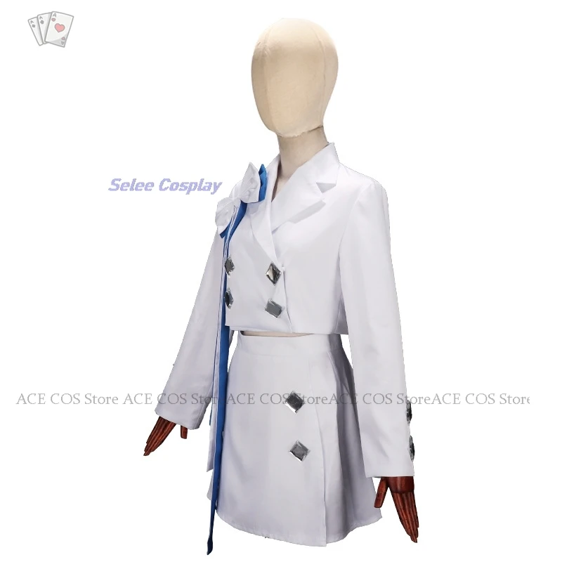

Косплей проект киритани Харука, цветной сценический костюм Sekai, белая униформа, верхняя юбка, парик, косплей в стиле аниме на Хэллоуин