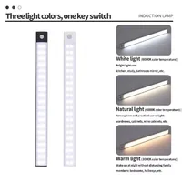10/20/30/40/50cm 3 in 1 Under Cabinet Lights LED Motion Sensor Light for Cupboard Bedroom Wardrobe Closet Indoor Night Light - Image 6