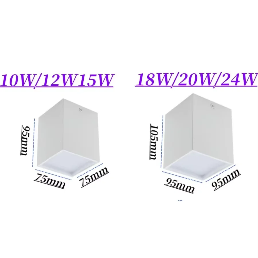 Surface Mounted Dimmable Antifog Quare 10W12W15W Grille lamp LED Cube COB Spot Light Ceiling Downlight For Room/Corridor/Hallway