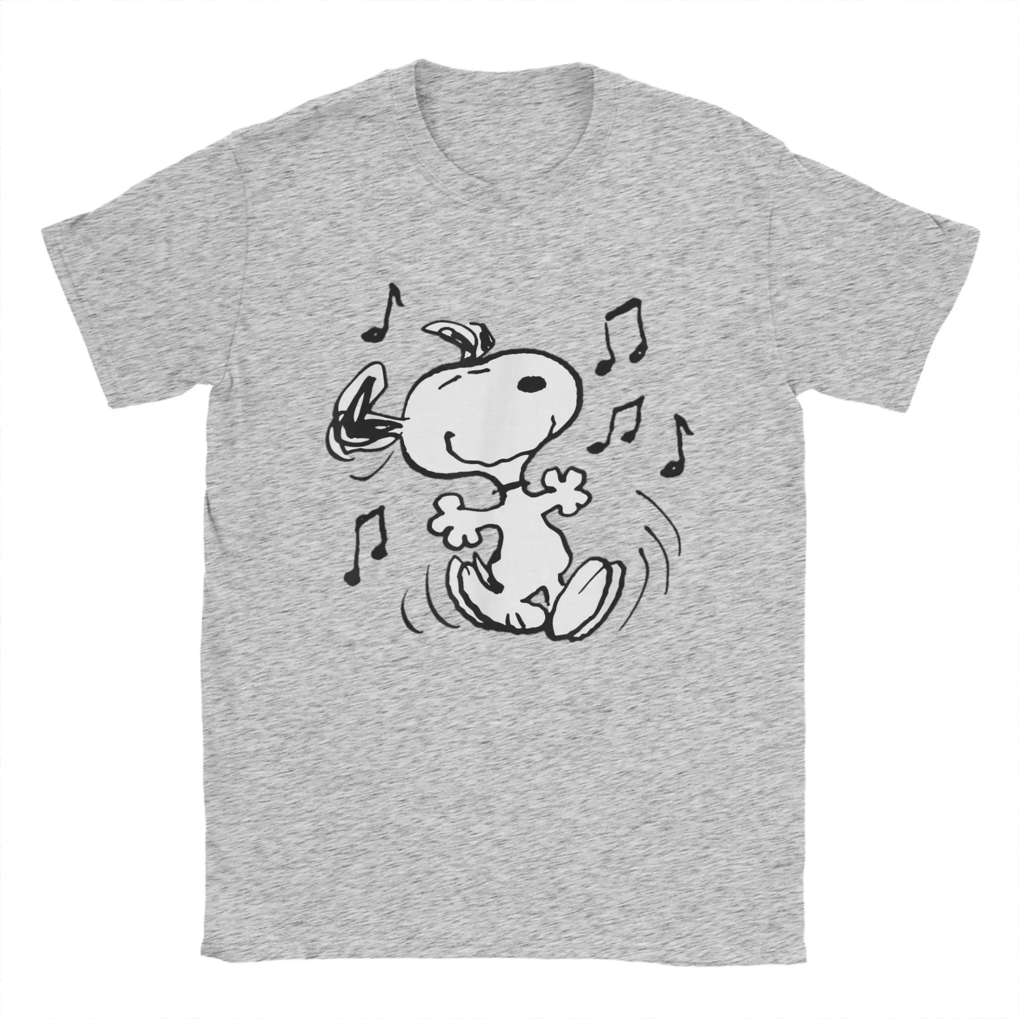 Lässiges Peanuts Snoopy Dancing T-Shirt für Männer und Frauen, Rundhalsausschnitt, kurzärmeliges Top, T-Shirt aus Baumwolle, Sommer-Tops