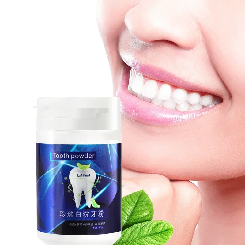 50g Teeth Whitening Powder Cleansing Quick Stain Removing Physical Whitener Toothpaste Oral Hygiene Improve Halitosis Oral Care