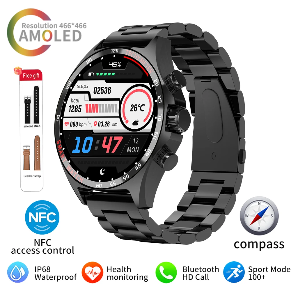 SK27 New Men Bluetooth Call Smart Watch NFC Waterproof Fitness