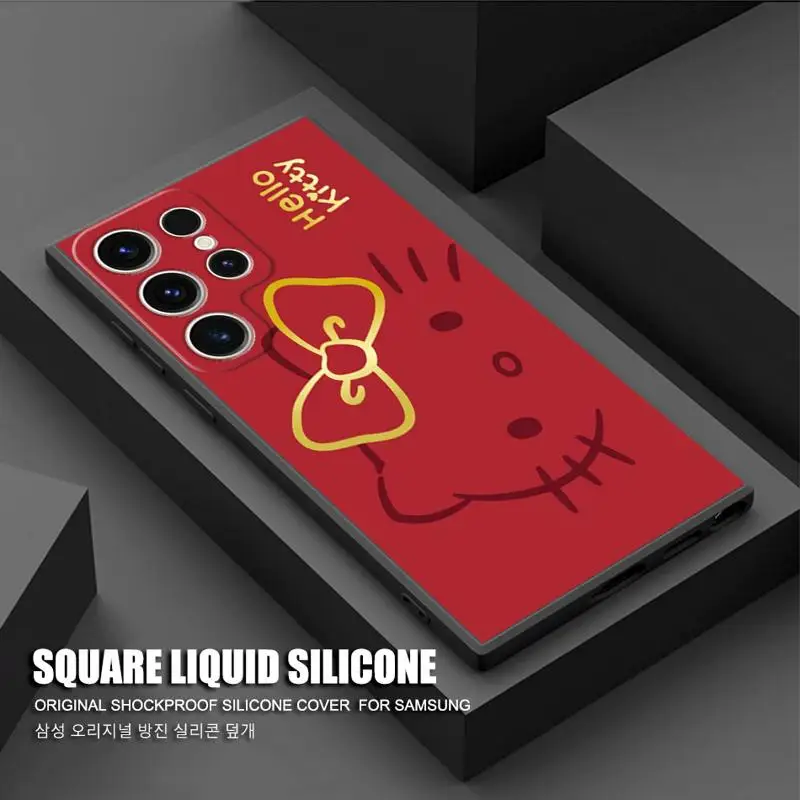 thumbnail image 1 of Funda de teléfono de Hello Kitty para Samsung Galaxy, carcasa de lujo de Color rosa y rojo, S23, S22, S21 Ultra, S20 FE, S10, S10E, Note 20, 10 Plus, 1 of 5