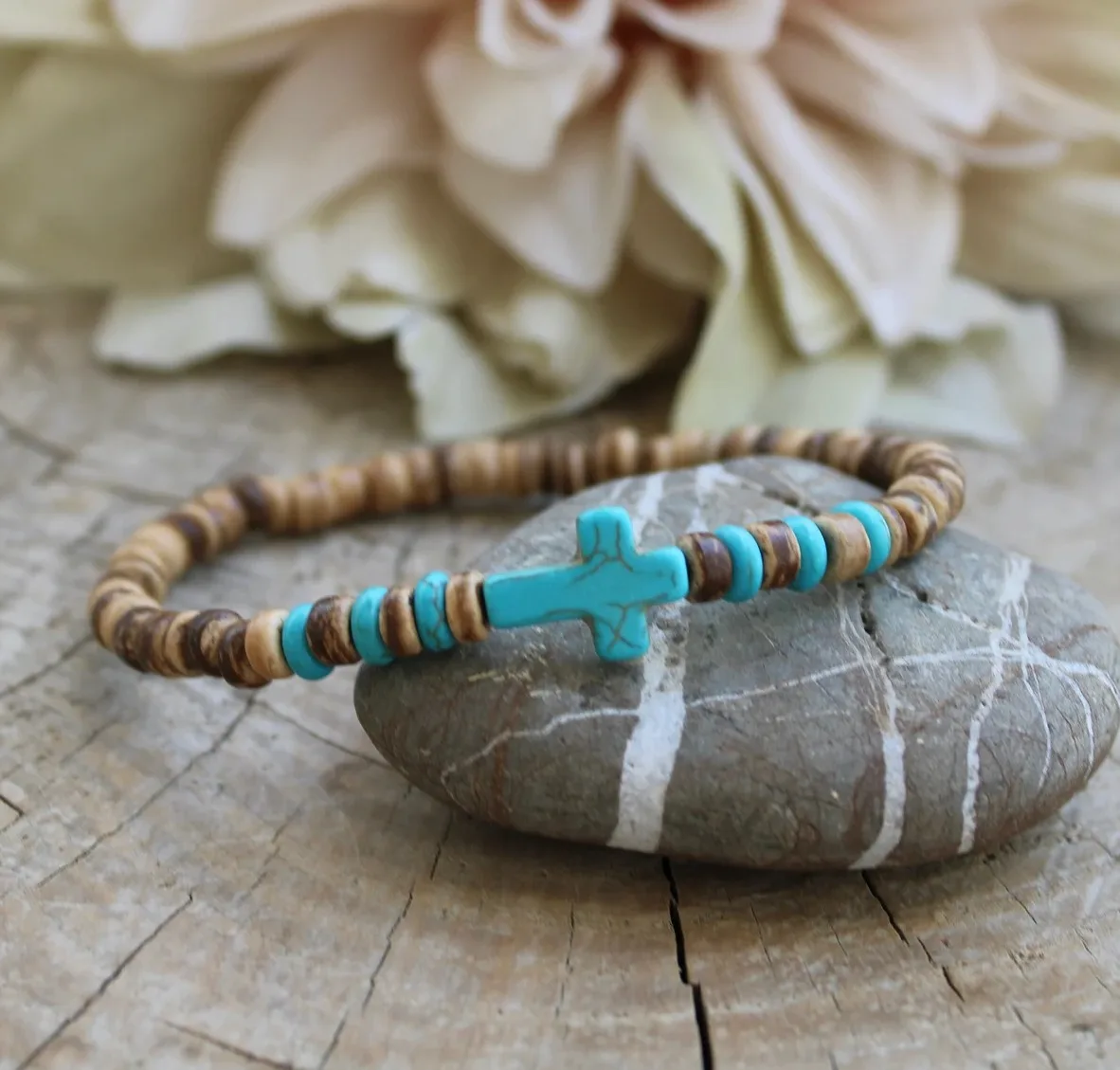Tibetan Buddha Bracelet with Turquoise Men's