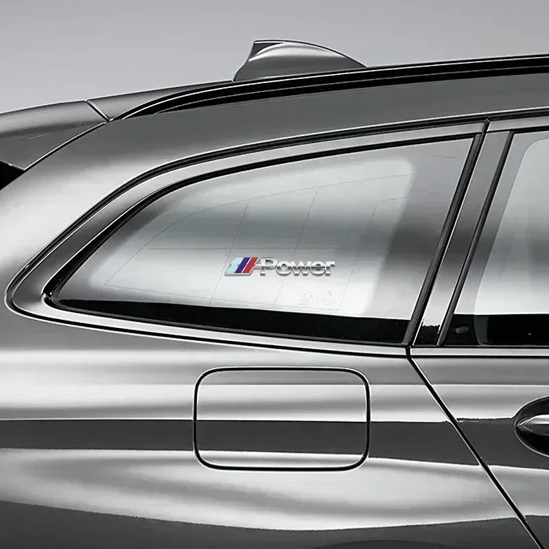 2개 자동차 측면 펜더 엠블럼 스티커 액세서리 BMW M 파워 1 3 5 7 시리즈 e46 e90 e60 X3 X4 X5 X6 F10 F15 F20 F30 G02 G03 용