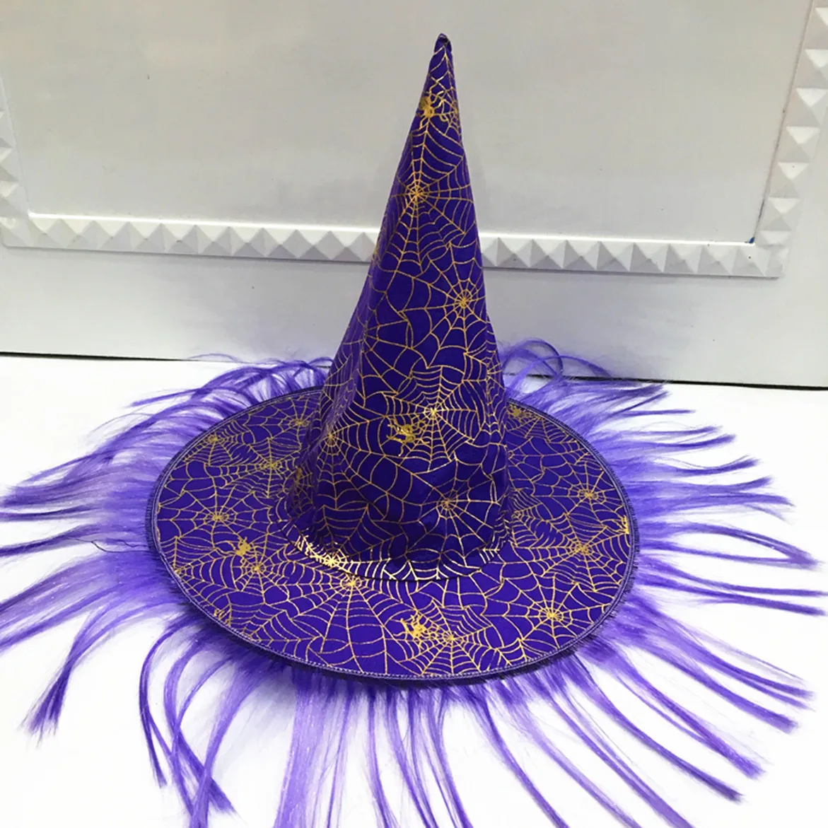 

Halloween Party Witch Sequin Fringe Hat