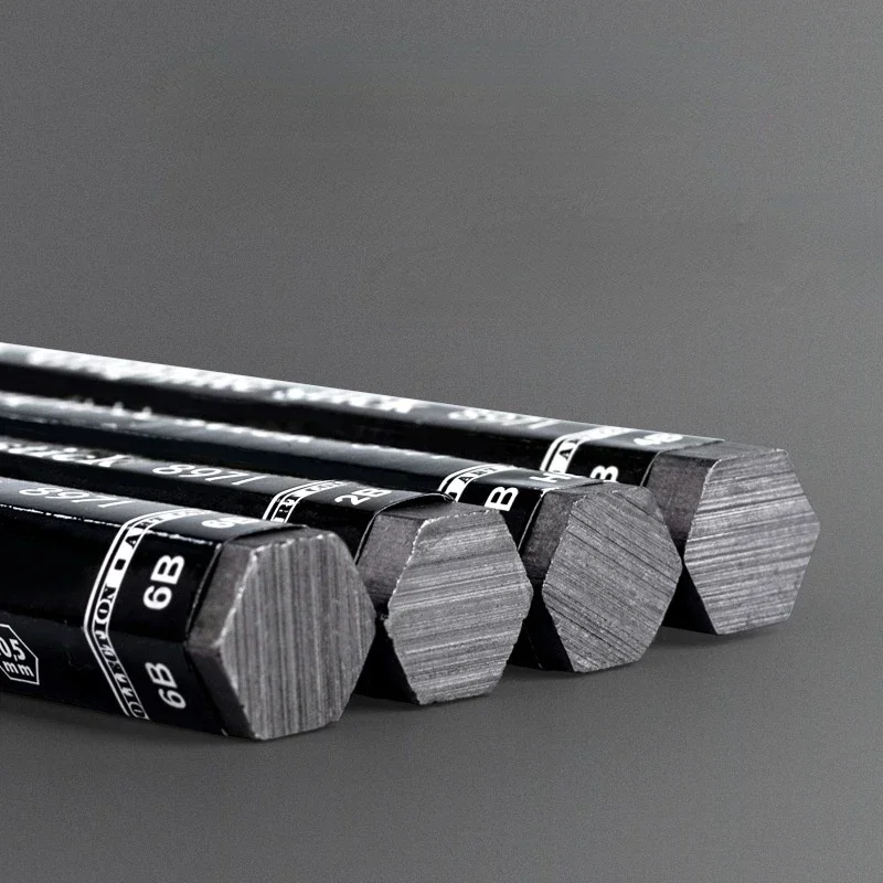 HB/2B/4B/6B Woodless Hexagonal Graphite Stick Pencil Bold Black Charcoal Art Student Sketch Painting Graphite Pen Art Supplies 3