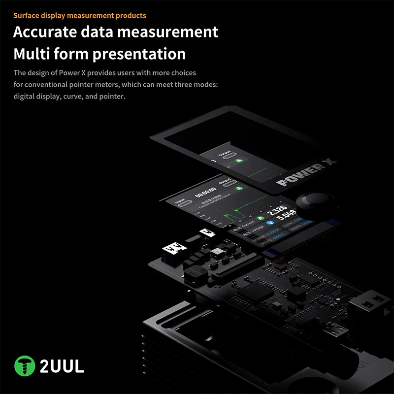 2UUL PW11 파워 X 다기능 하이 리프레시 풀 컬러 스크린 전원 PCB 감지기, 전화 유지 보수 스크린 전원 감지기