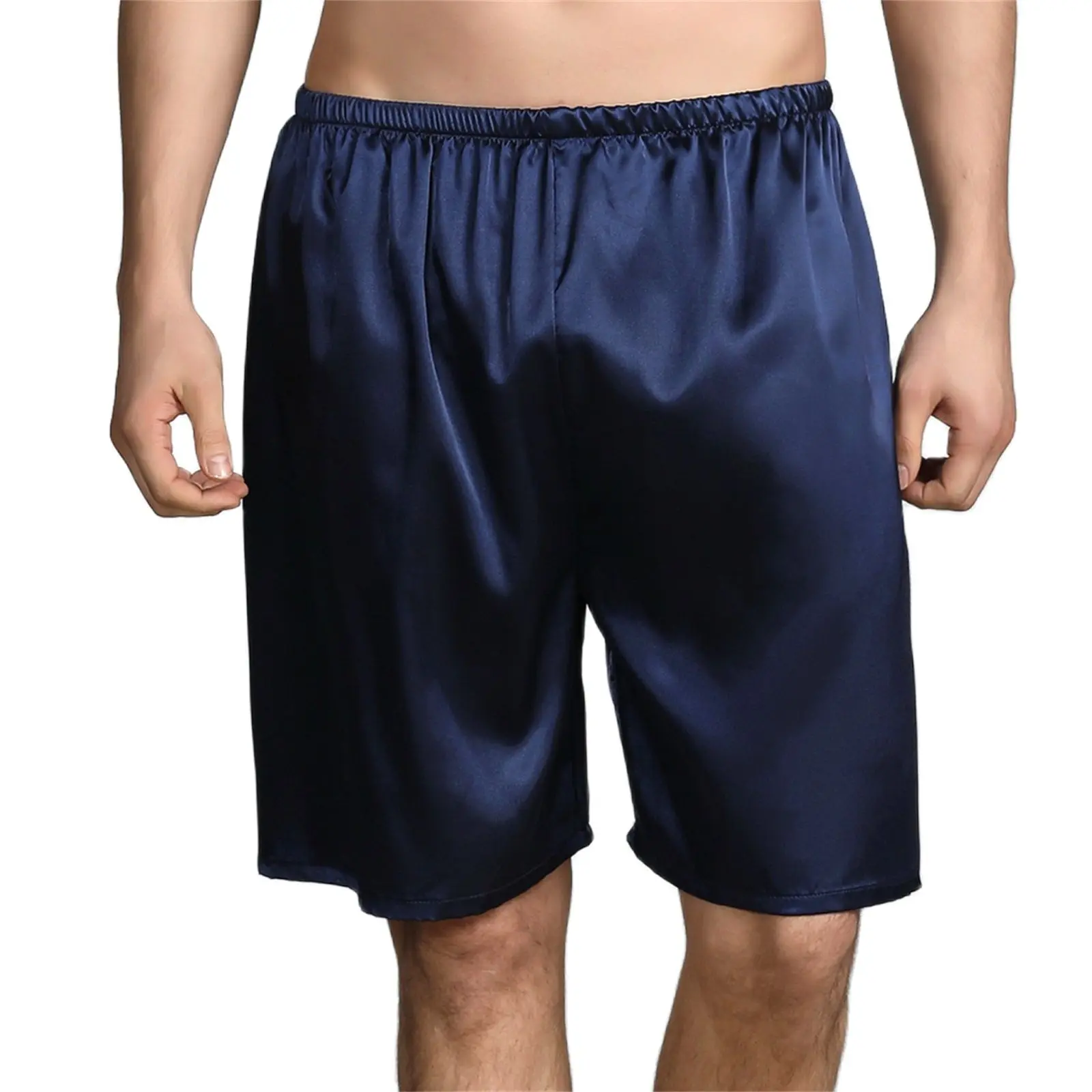 Men Casual Home Nightwear Satin Pajamas Shorts Pyjamas Sleep Bottoms Boxers Short Pants Lounge Homewear Sleepwear pajama pants mens sleep shorts