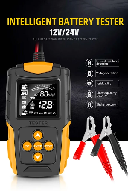 LCD 12V/24V Car Battery Tester LCD Digital Analyzer Car Charge