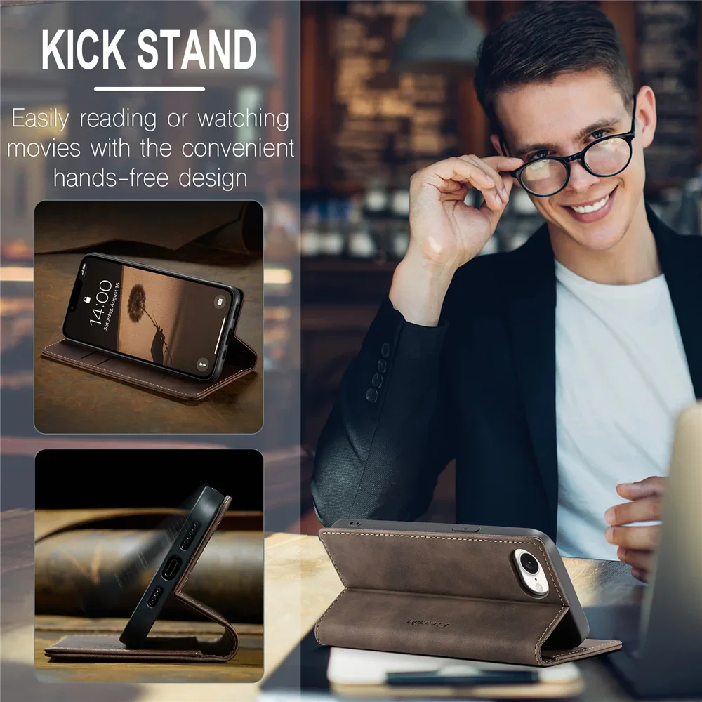Retro Gentlemen Business Soft PU Leather Protective Case Cover
