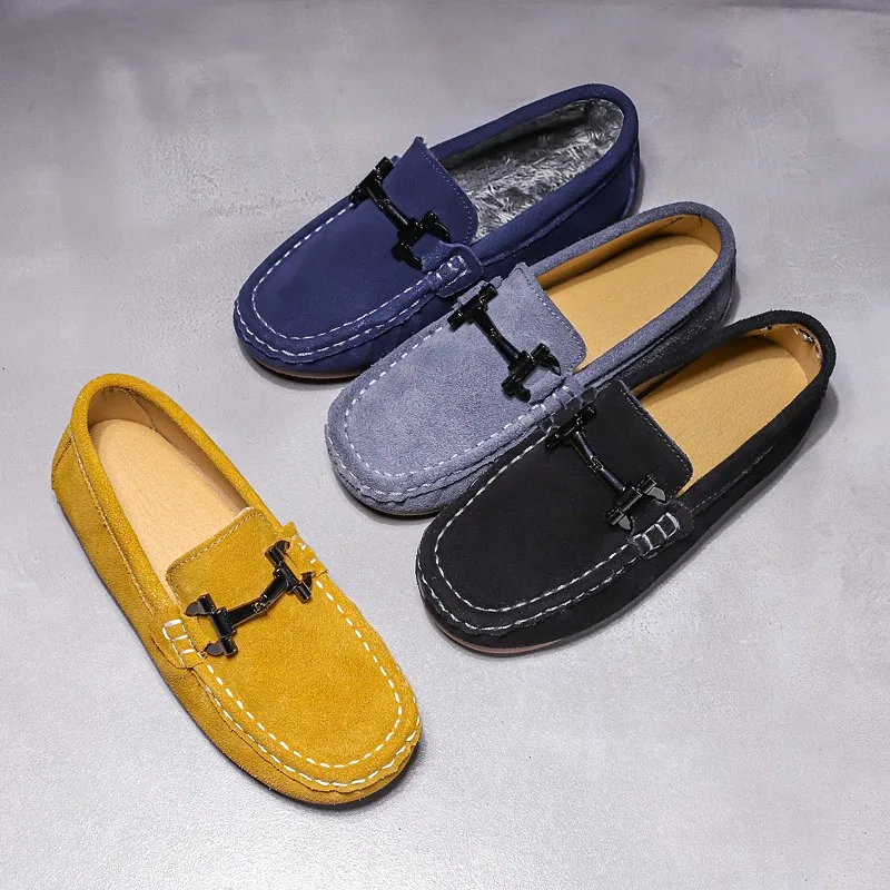 Fashion Kids Shoes Slip-on Loafers Boys Sneakers Soft Bottom Breathable Children Moccasin Shoes Baby Toddler Flat