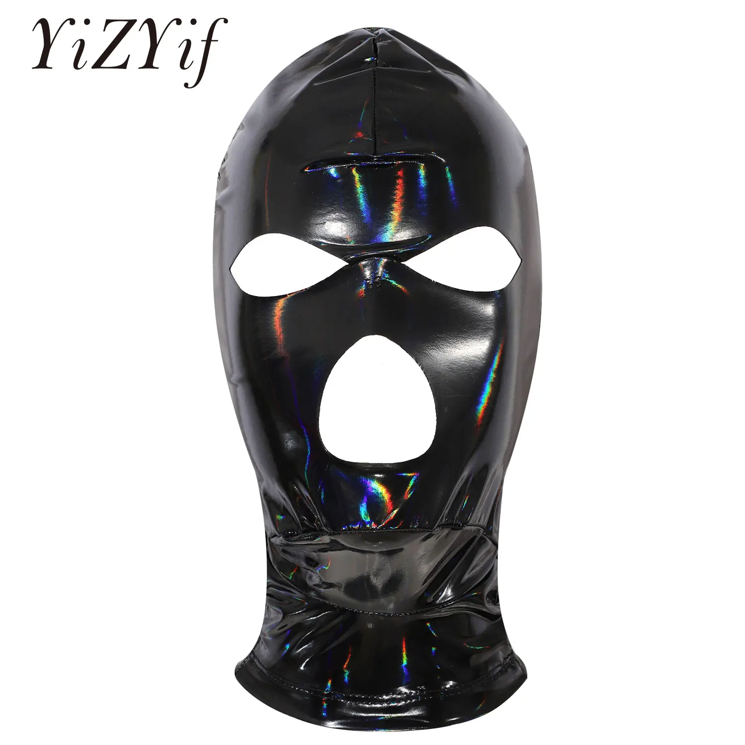 Latex Hood Mask Open Eyes Mouth Nostrils Mask Hood Unique Club Wear Headgear Sexy Crossdressing Cosplay Couples Face
