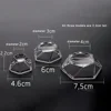 Acrylic Transparent Ball Base Hexagon Shape Stone Support Display Stand Figurine Holder Desktop Ornaments 5