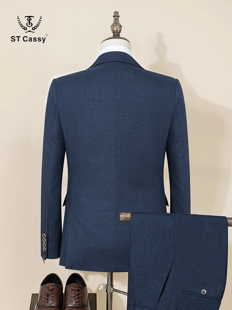 ST Cassy Male Groom Wedding Blazers Slim fit casual evening gown Business Office Men's Suits