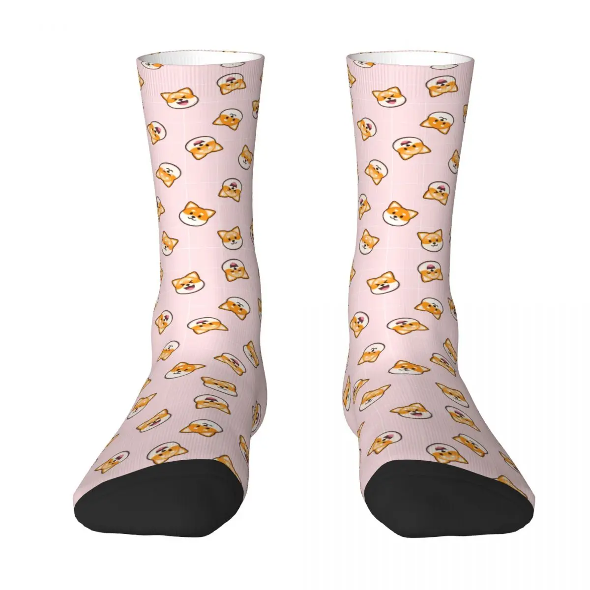 

Shiba Inu Faces Dog Dogs Pet Puppy Sock Socks Men Women Polyester Stockings Customizable Design